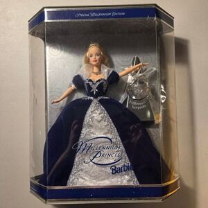 Mattel Barbie Millennium Princess Doll 2000 Special Edition Navy Blue 24154